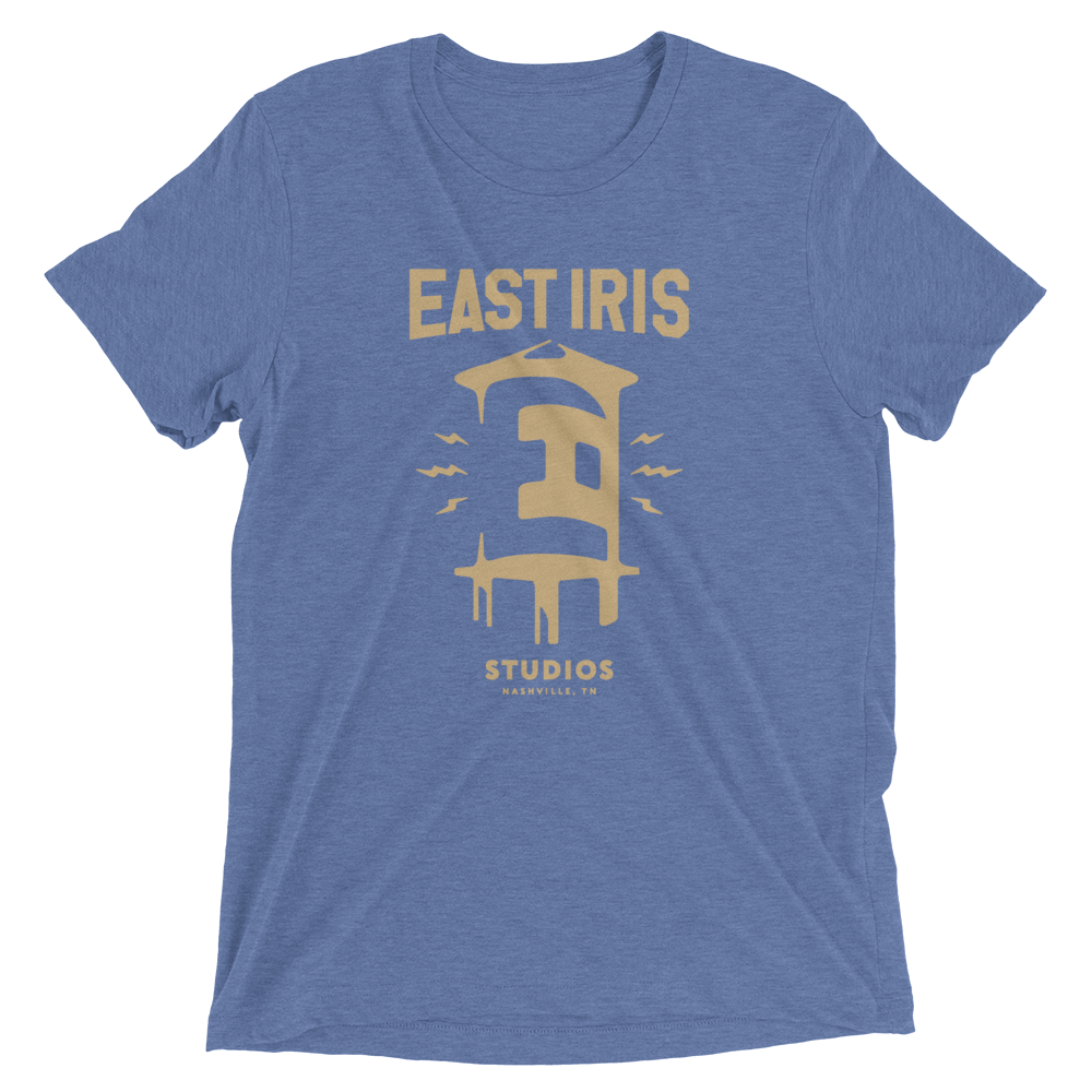 EAST IRIS STUDIOS TRI-BLEND TEE BLUE